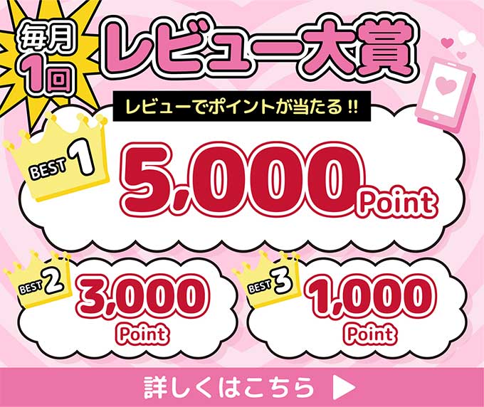 レビュー大賞 レビューでポイントが当たる!